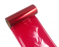 Red resin thermal printer ribbon