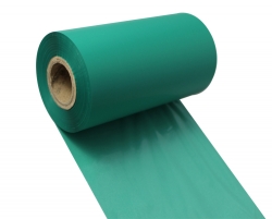 Green wash resin ribbon for clothing label